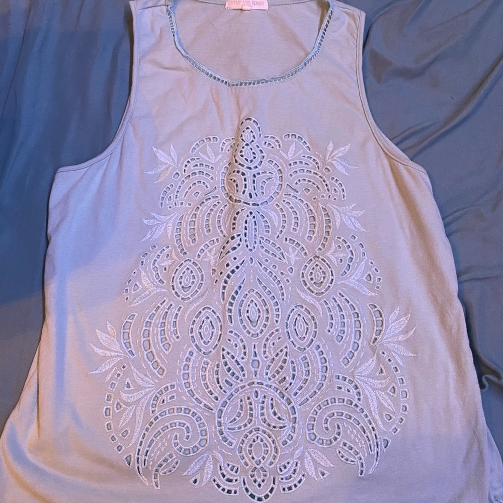 light blue tank
